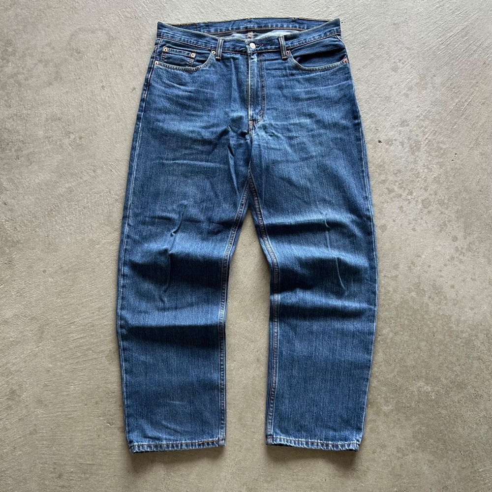 Levis 550 Jeans Size 38x32 Blue Medium Wash Denim Relaxed Fit